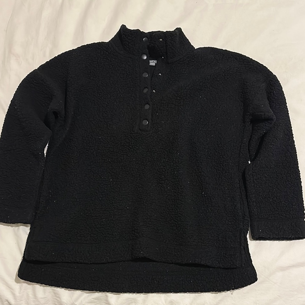 Aerie Fleece Pullover - Black - S